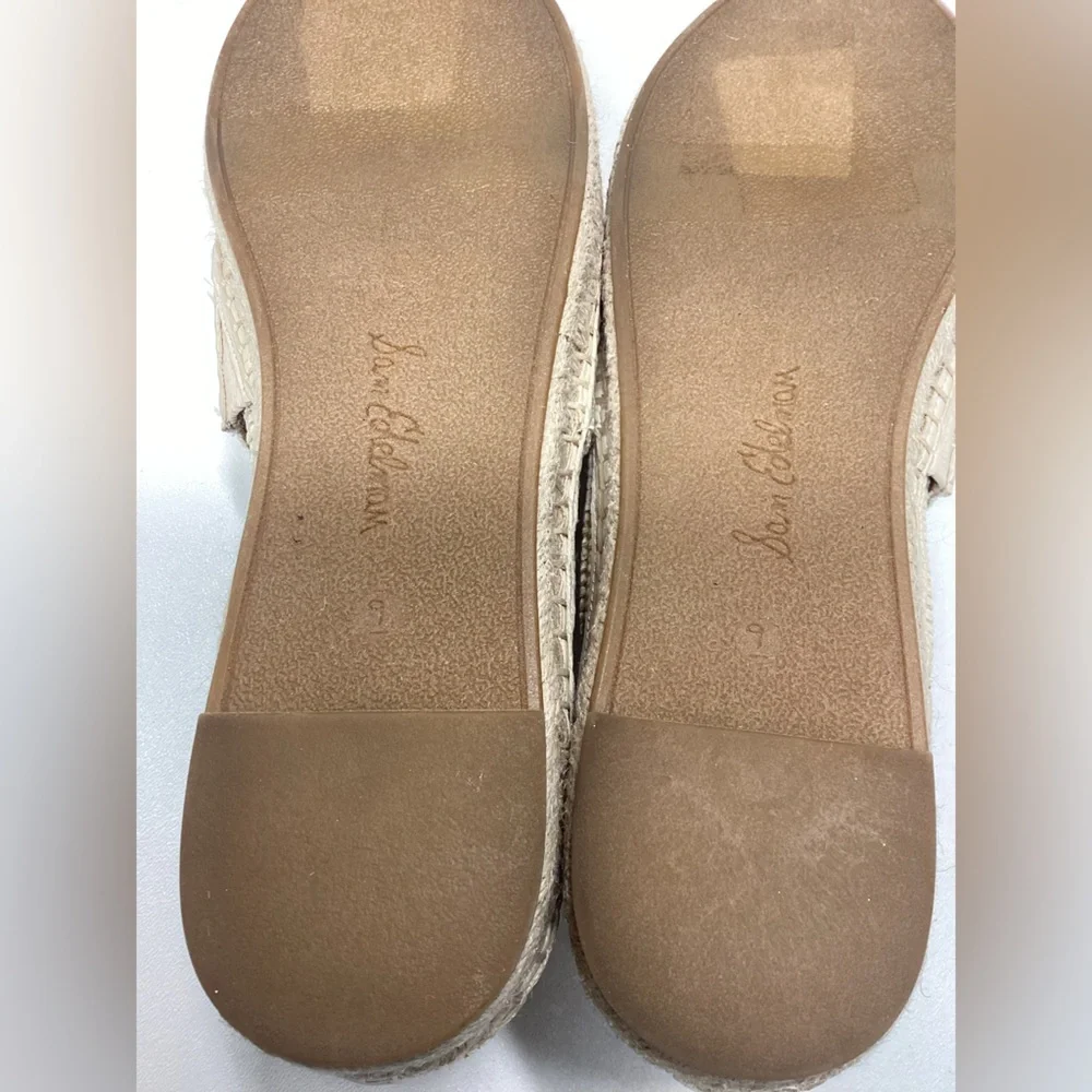 Sam Edelman Karla Espadrille Slip On Linen Raffia Size 9